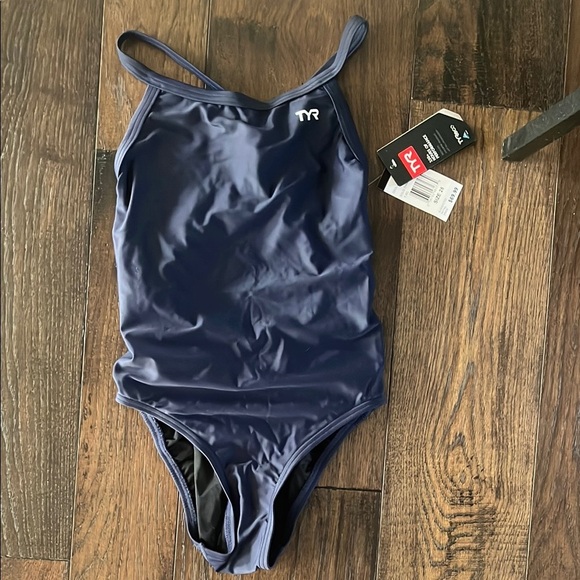 TYR Women's Navy One Piece Swimsuit - Picture 1 of 6